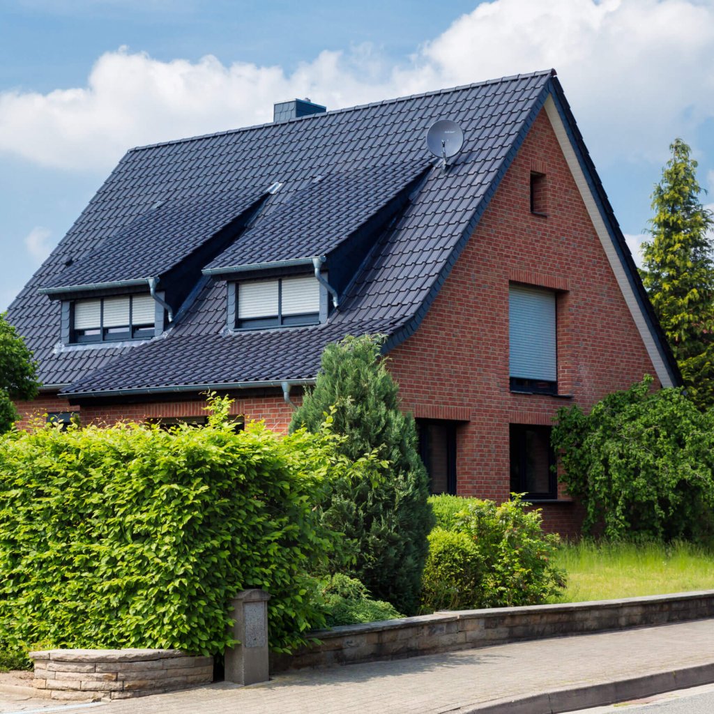 Osnabruck, Lower Saxony, Germany Street in suburb of Osnabruck the third largest city in state of Lower Saxony. High quality photo
